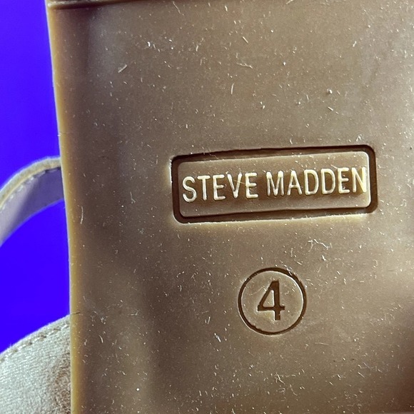 Steve Madden Girls Jnoahh Rhinestone Strappy Sandals Sparkle Open Toe Brown 4 - Picture 8 of 8